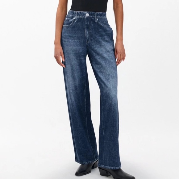 Rag & Bone - Miramar High Rise Wide Leg Cotton Terry Sweatpant Jeans - Picture 3 of 4